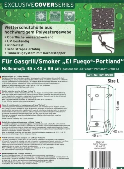 Abdeckhaube Portland (AY317) anthrazit  - El Fuego