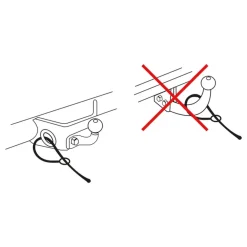 Abreißseil mit Ring  und Karabinerhaken