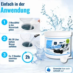 abtyCAM Frischwassertankreiniger 500g für Wohnmobil & Wohnwagen