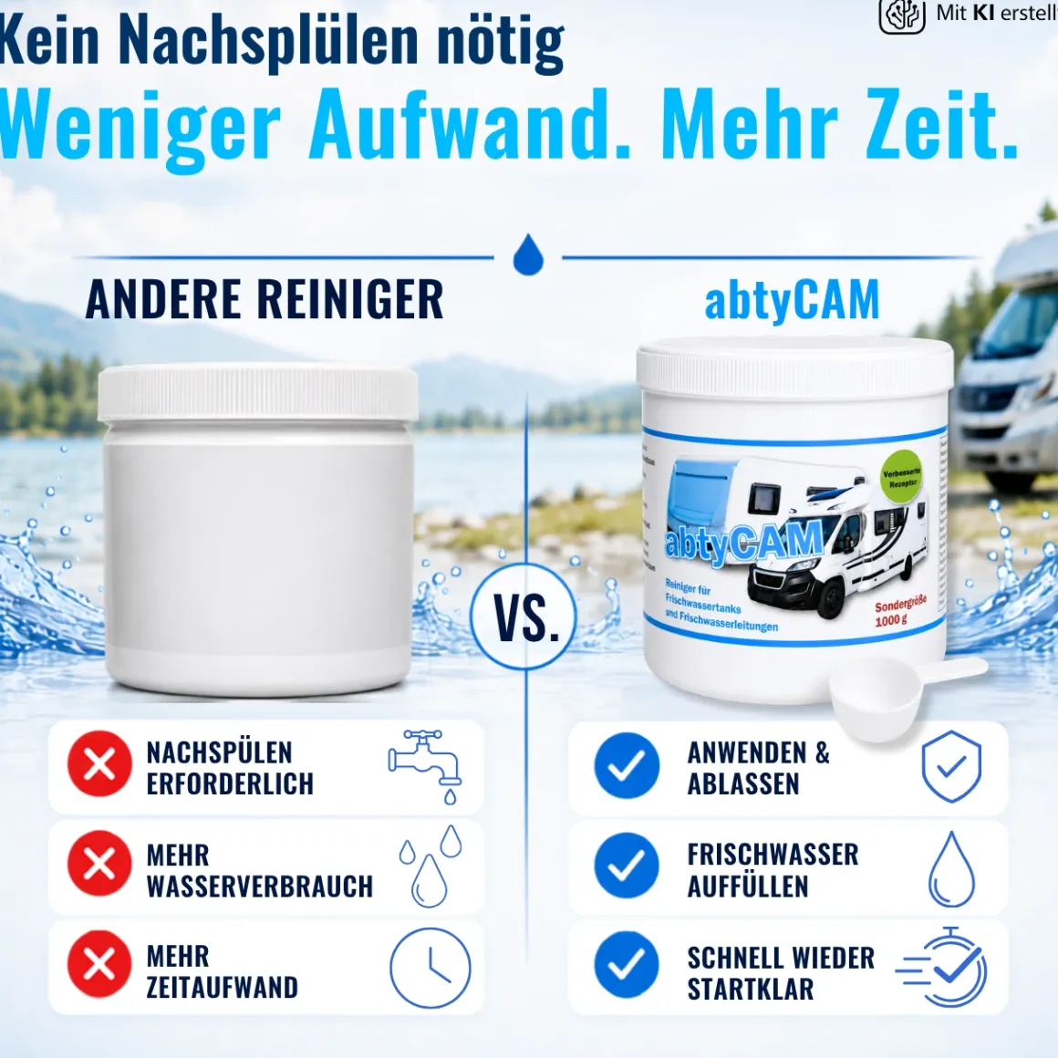 abtyCAM 1000g Frischwasser Tankreiniger Wohnmobil Wohnwagen