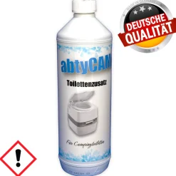 abtyCAM Toilettenzusatz 1L Sanitärflüssigkeit für Campingtoiletten