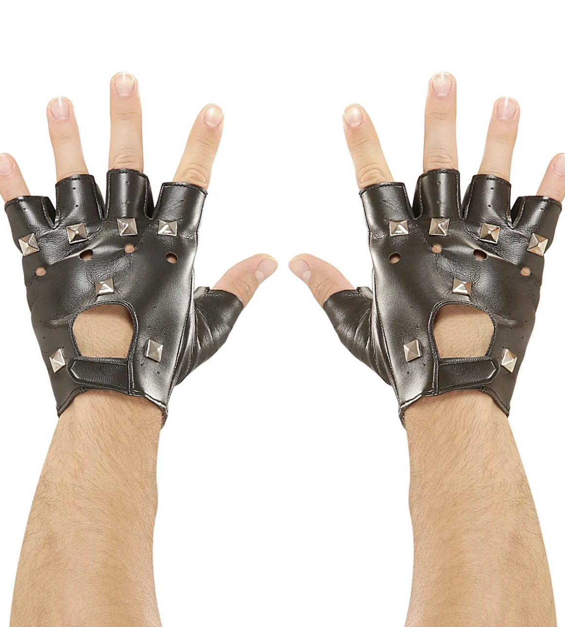 Accessoire: Fingerlose Nietenhandschuhe