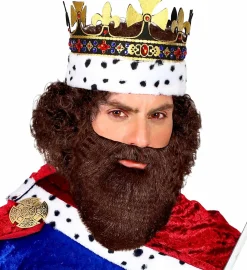 Accessoire: Langer Bart mit Schnurrbart, braun