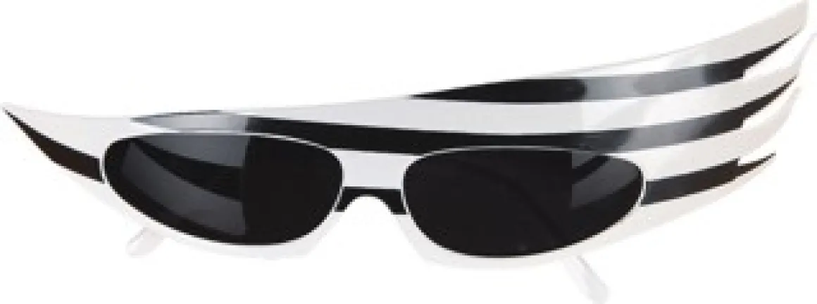 Accessoires: Showbrille Schwarz Weiß