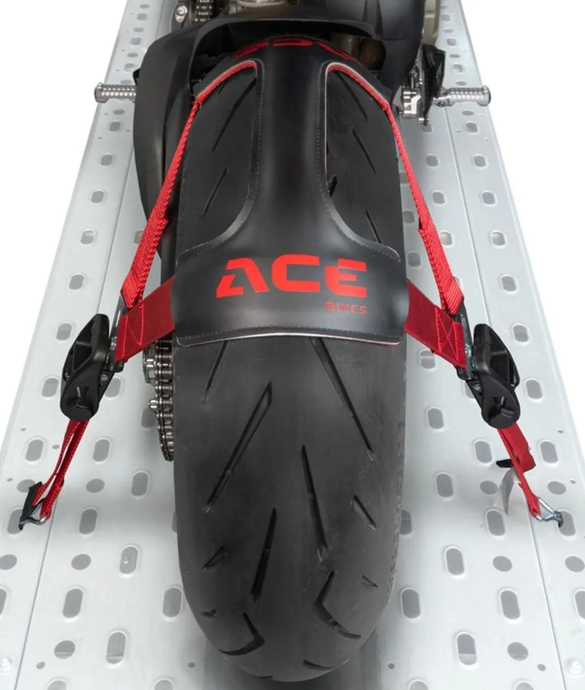 ACEBIKES TyreFix Pro mit 2 Zurrgurten 25 mm x 0,65 m, 500 daN