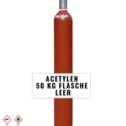 Acetylen-Flasche 50 Liter leer,  ungefüllte Umlaufflasche