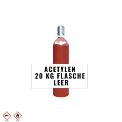 Acetylen-Flasche 20 Liter leer,   ungefüllte Umlaufflasche