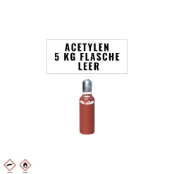 Acetylen-Flasche 5 Liter leer,  ungefüllte Umlaufflasche