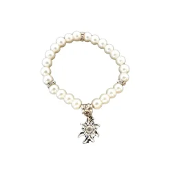Armband Perle/Edelweiß