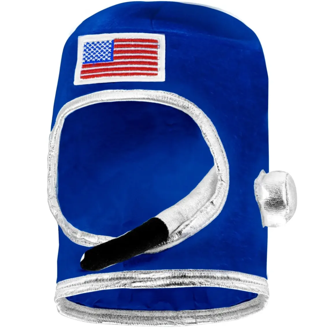 Astronautenhelm mit Miktrofon, blau für Erwachsene