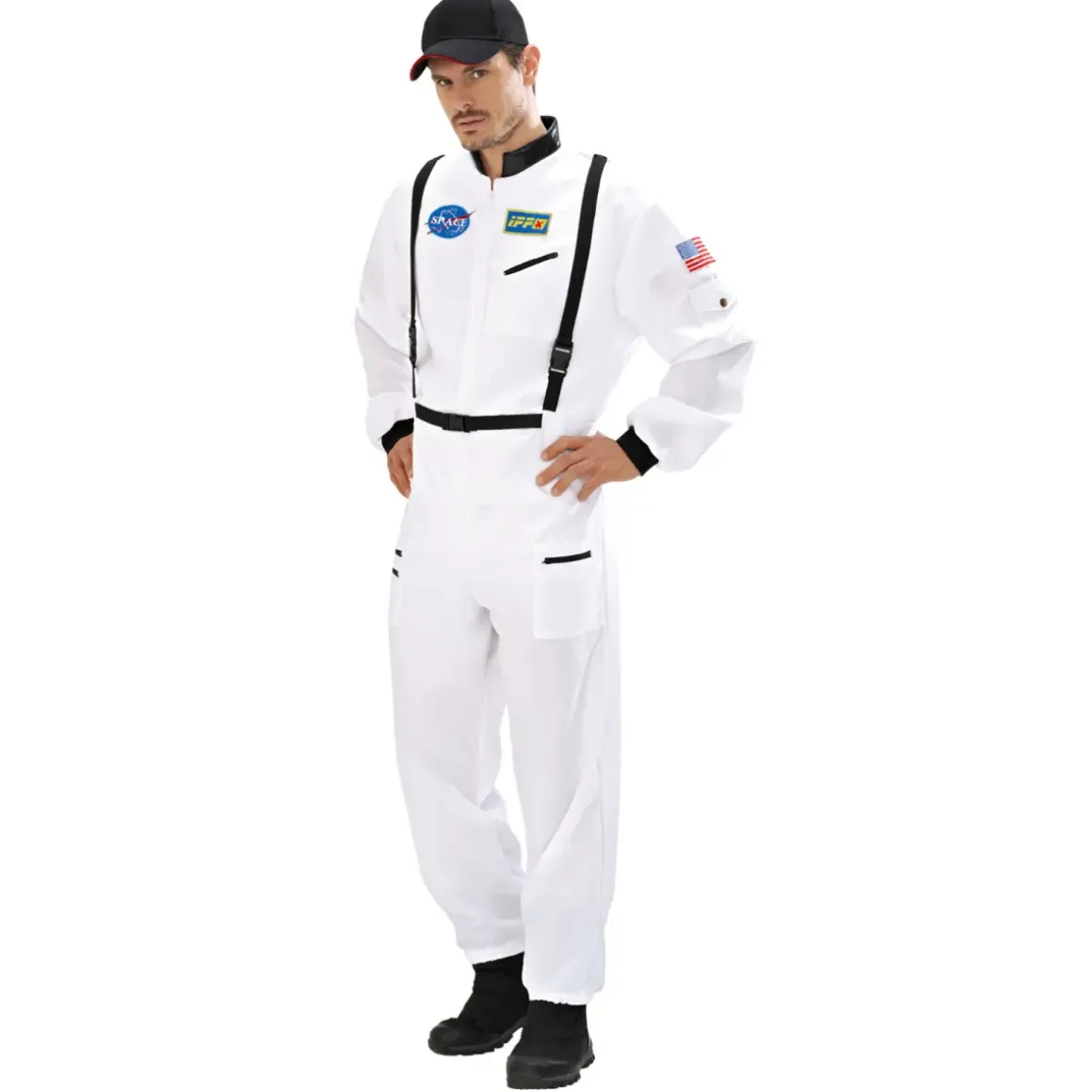 Astronauten-Overall Kostüm – Realistisches Raumfahrer-Outfit für Partys, Größe: M