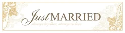 Autoschmuck: Nummernschild Just Married, Gold 50 x 11,5 cm aus dickem Papier