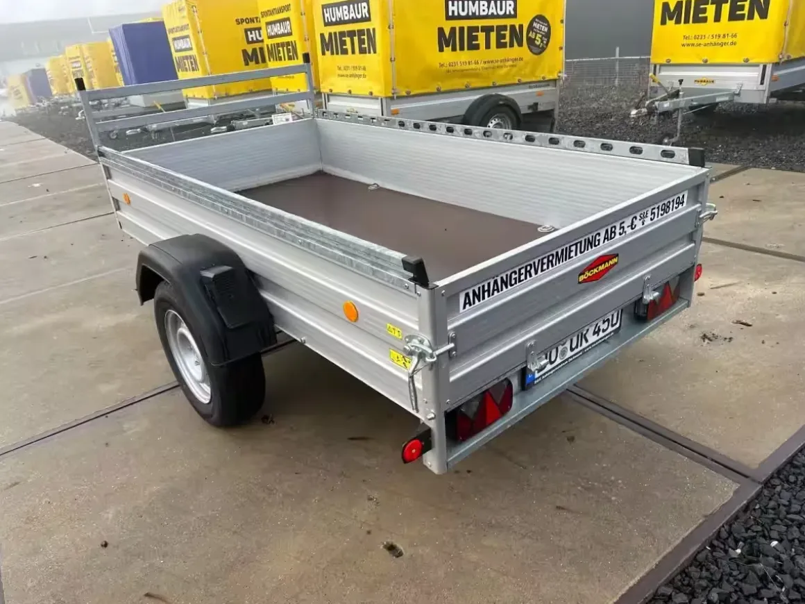 Böckmann Kastenanhänger 1350kg Profipaket mit H-Gestell und Seitenreling