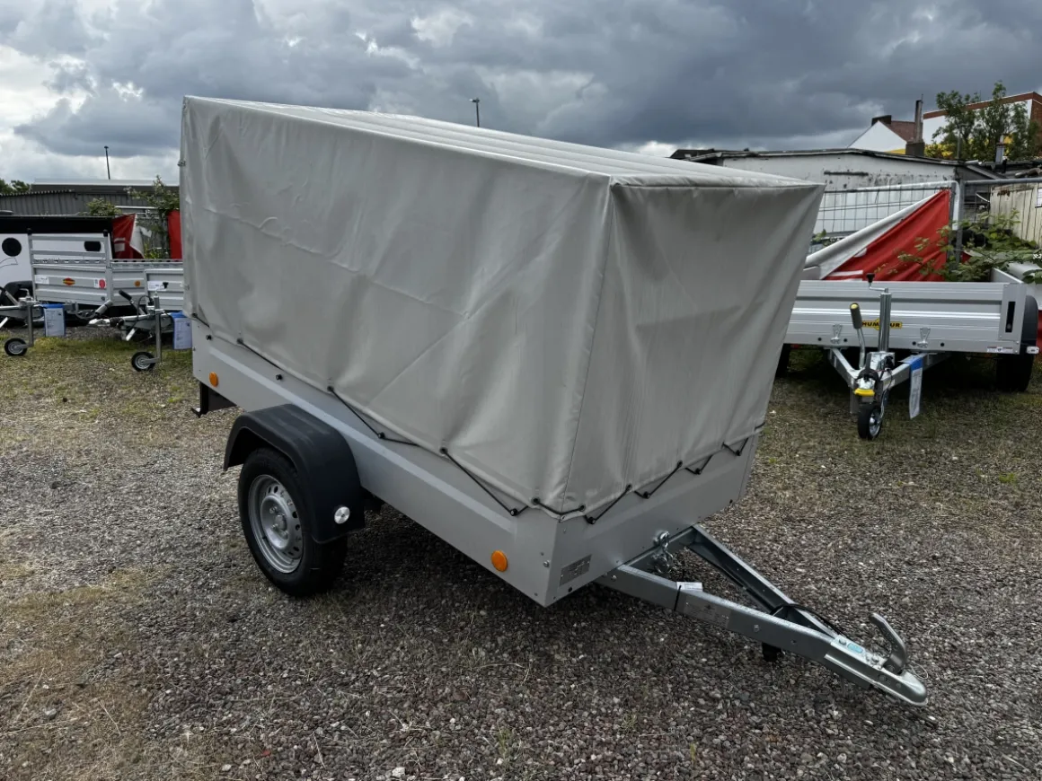 Böckmann TPV KD-EU2 LIGHT Kastenanhänger mit Hochplane kippbar - LH 1150mm 750kg