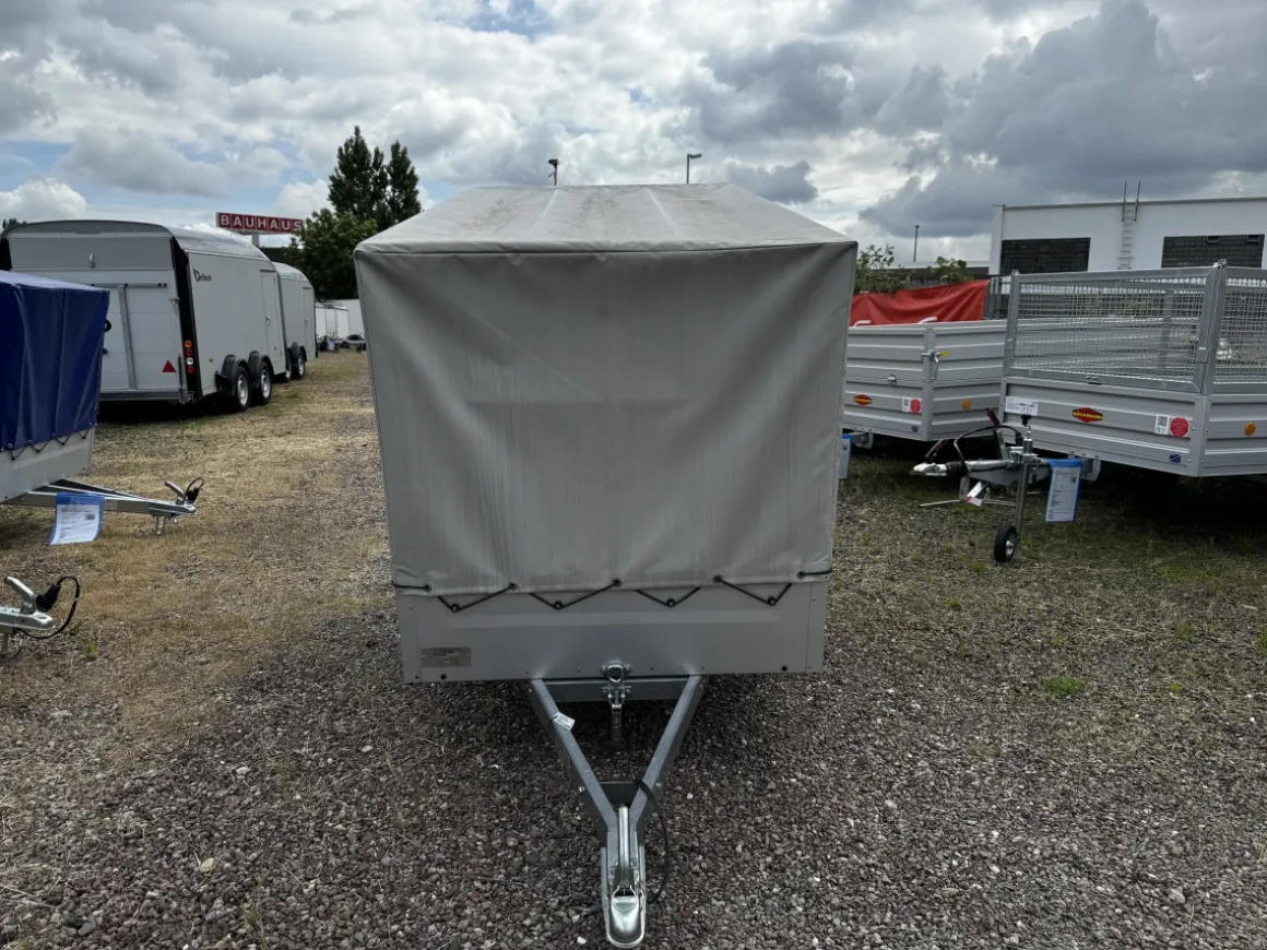 Böckmann TPV KD-EU2 LIGHT Kastenanhänger mit Hochplane kippbar - LH 1150mm 750kg
