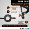 4-Bein Gas-Hocker-Kocher mit Zündsicherung  Piezozündung mitGasschlauch und Gasregler