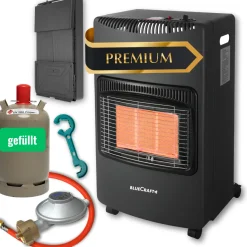 BlueCraft Infrarot Gas  Heizofen 4,2 kW mit Anschlusszubehör und 11 kg Gasflasche gefüllt