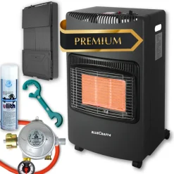 BlueCraft Infrarot Gas Heizofen 4,2 kW  mit Gasregler für Innenräume