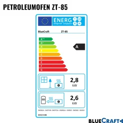 BlueCraft Petroleum Heiz-Ofen ZT-85  inklusive Handpumpe und 20 L Kanister Petroleum