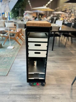 Bordbar Black Onecolor mit Serving Equipment  mobiler Barwagen