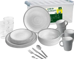 Brunner Campinggeschirr Bellagio 36-teilig Melamin Geschirr