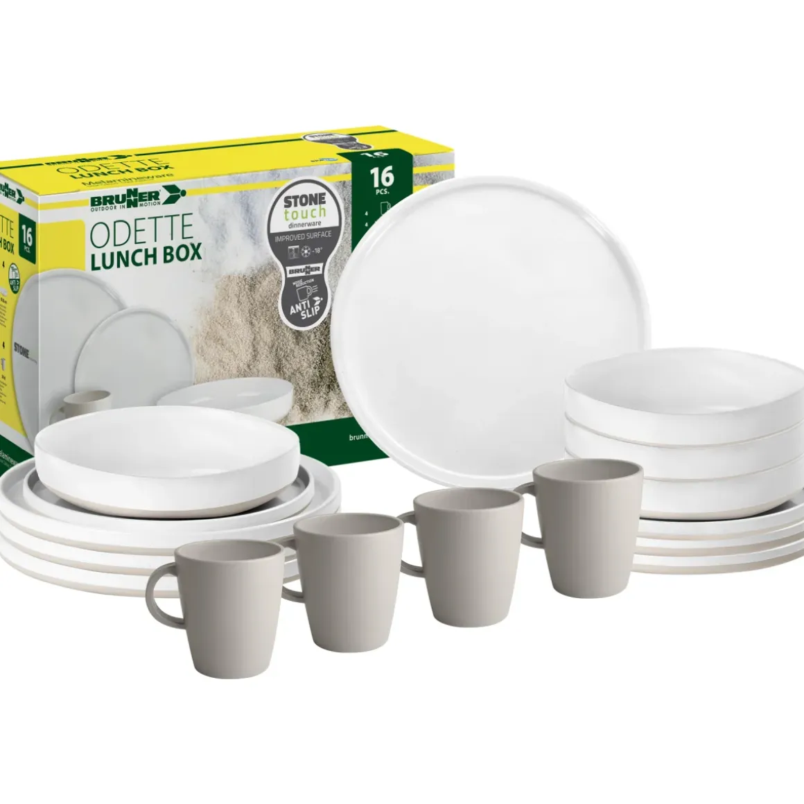 Brunner Geschirrset Lunch Box Odette 16-teilig