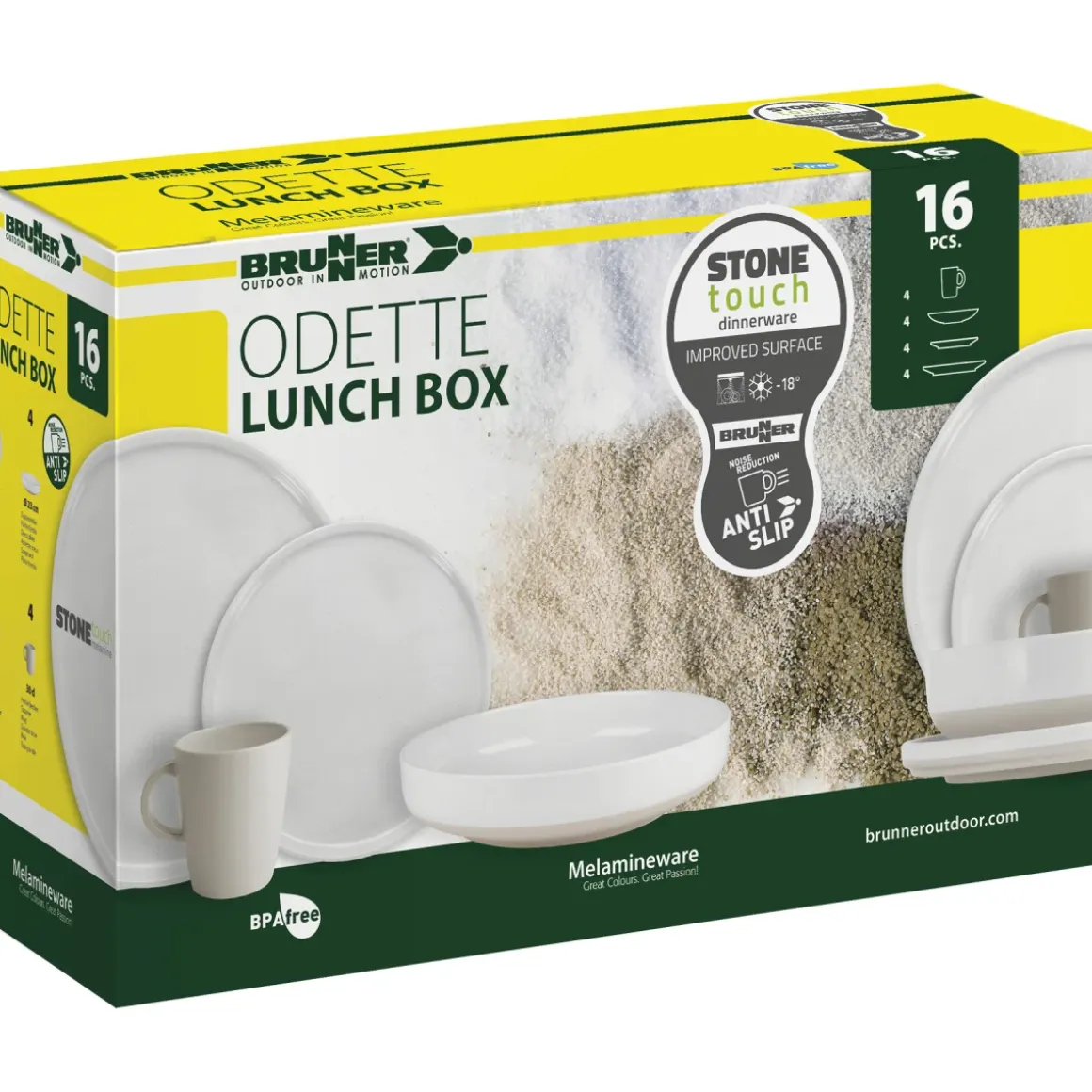 Brunner Geschirrset Lunch Box Odette 16-teilig
