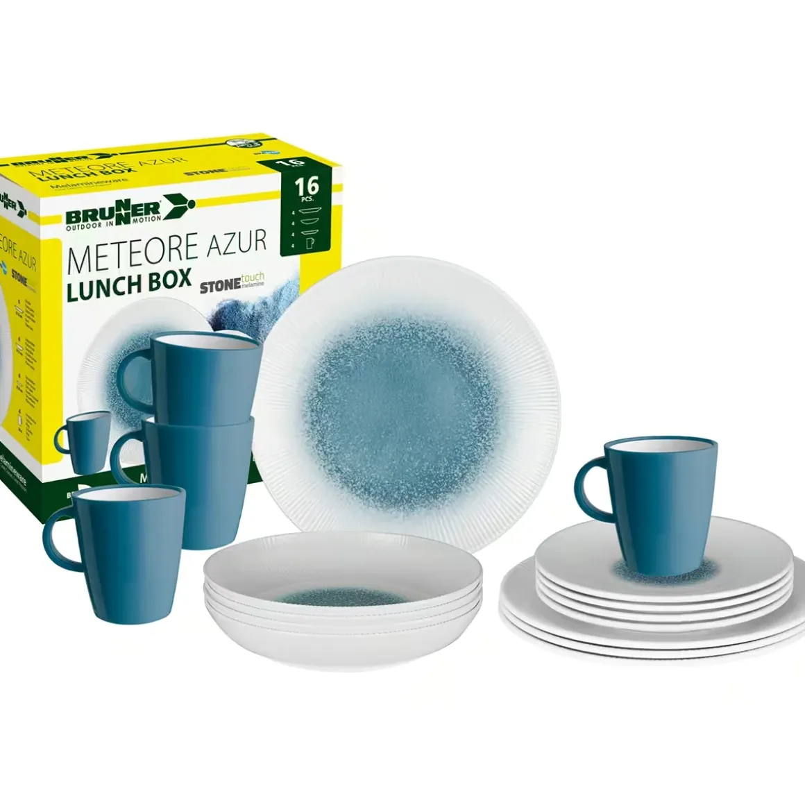 Brunner Geschirrset Lunch Box Meteore 16-teilig