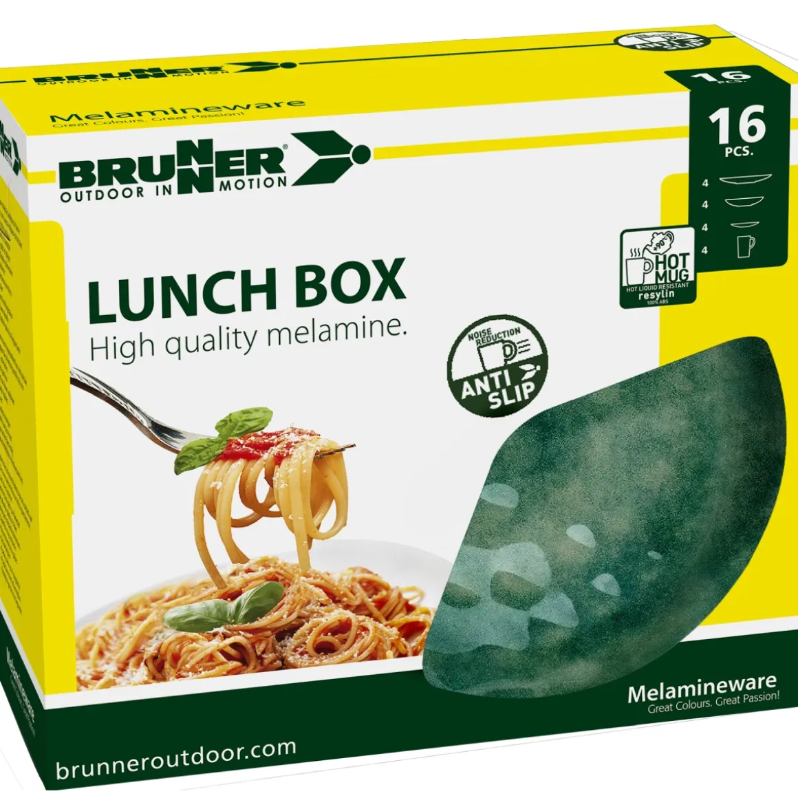 Brunner Geschirrset Lunch Box Sea Green 16-teilig