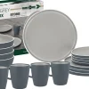 Brunner Geschirrset Lunch Trilogy Grey  16-teilig