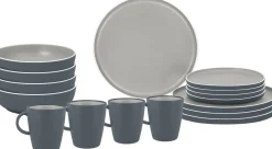 Brunner Geschirrset Lunch Trilogy Grey  16-teilig