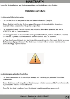 Camping-Gas-Kocher Mobi 2-flammig, anthrazit-grau mit Zündsicherung