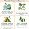 Camping-Gas-Kocher Mobi 2-flammig, weiss