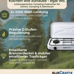 Camping-Gas-Kocher Mobi 2-flammig, weiss
