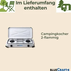 Camping-Gas-Kocher Mobi 2-flammig, weiss