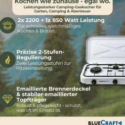 Camping-Gas-Kocher Mobi 3-flammig, weiss