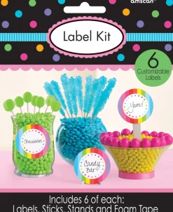 Candy Buffet: Label Kit, bunt  6 Stk.