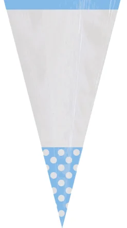 Candy Buffet: Spitztüte mit Punkte, Karibik blau   10 Stk.
