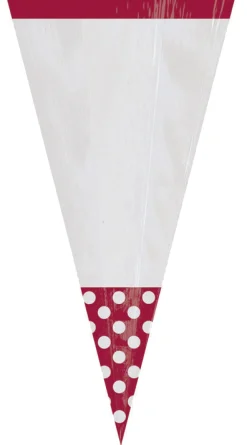 Candy Buffet: Spitztüte mit Punkte, rot  10 Stk.