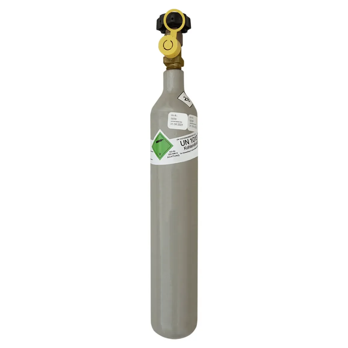 Co2 500 g Gasflasche mit Drehventil gefüllt