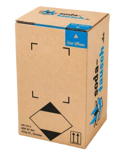 CO2 Tauschbox für 1 - 9 Zylinder  mit DHL Paketmarke für Rücksendung