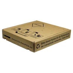 CO2 Zylinder Tauschbox mit DHL Paketmarke für Rücksendung