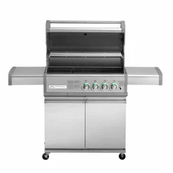 Crossray 4 Gasgrill by Heatstrip, 50 mbar inkl. Unterwagen und Seitentische