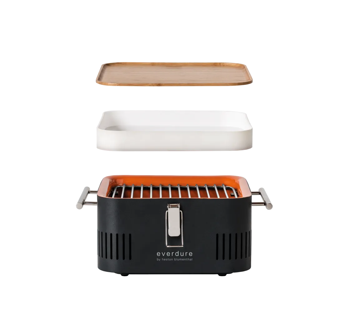 CUBE tragbarer Holzkohlegrill Stone Everdure