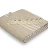 Decke Nostalgia 140x200 cm beige-offwhite  mit Fransen
