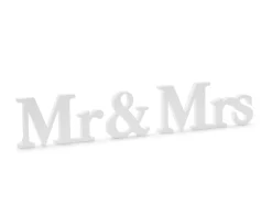 Deko: Holzinschrift Mr & Mrs