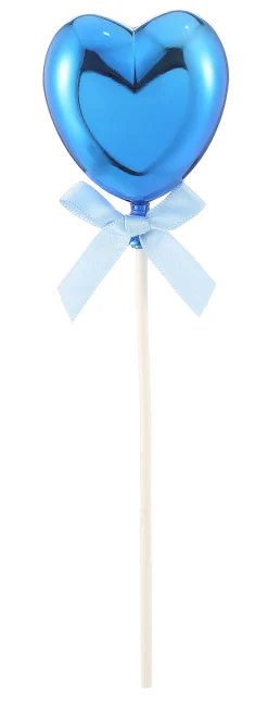 Deko: Kuchen Topper Herz, blau
