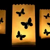 Deko: Laterne / Lichttüte Schmetterling 15 x 9 x 26 cm - 10 Stück