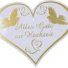 Deko:Metallherz, Alles Gute zur Hochzeit Größe: 30 cm x 15 cm