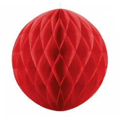 Deko: Wabenball XXL   Rot  Größe:  30 cm